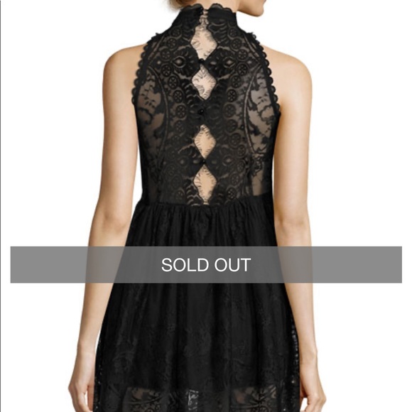 Neiman Marcus On the Road Black Lace Halter Dress - Picture 3 of 8